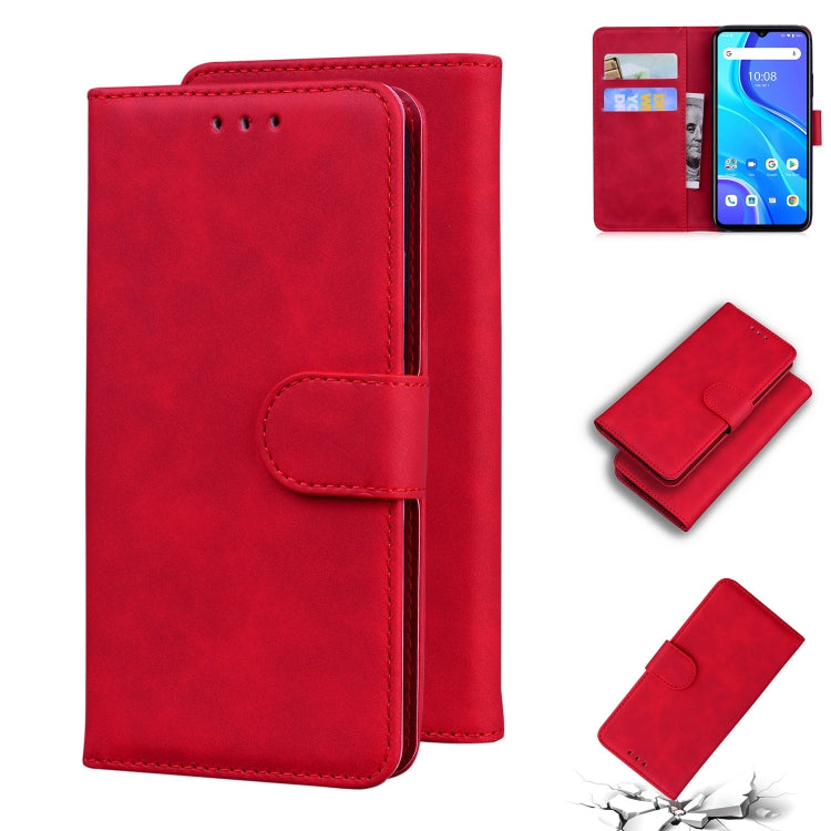 For UMIDIGI A7S Skin Feel Pure Color Flip Leather Phone Case