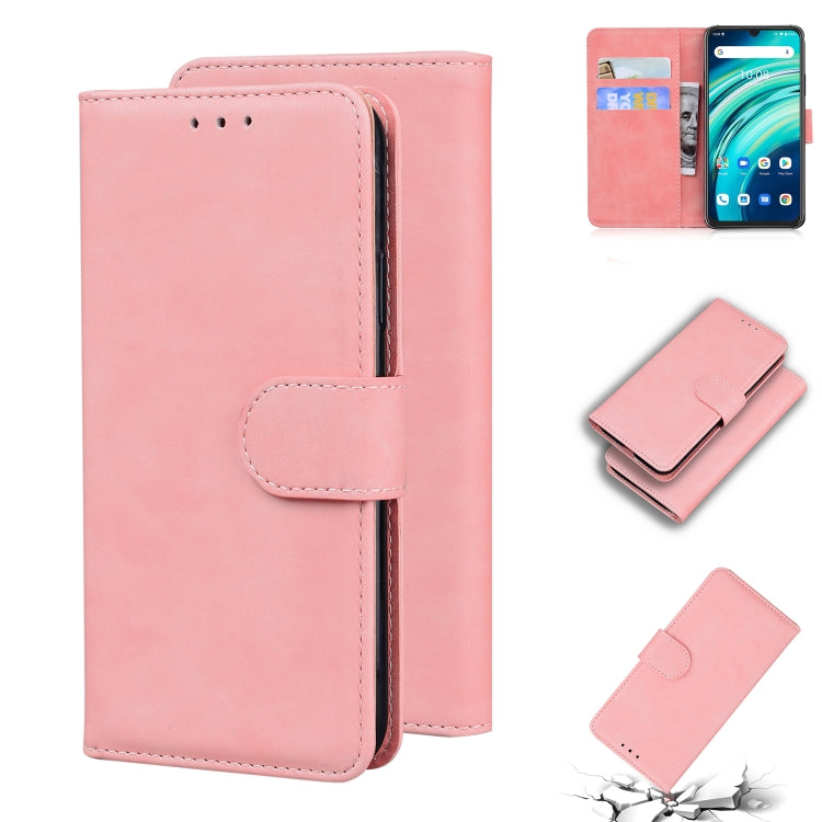 For UMIDIGI A9 Pro Skin Feel Pure Color Flip Leather Phone Case