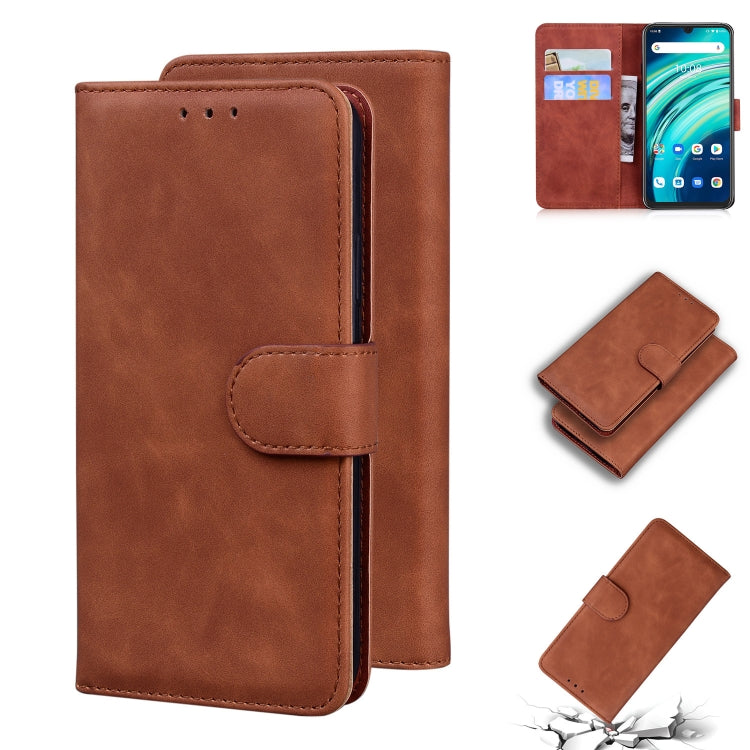 For UMIDIGI A9 Pro Skin Feel Pure Color Flip Leather Phone Case