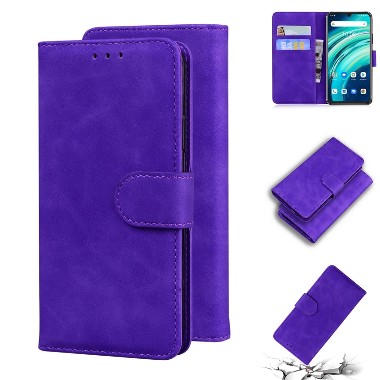 For UMIDIGI A9 Pro Skin Feel Pure Color Flip Leather Phone Case