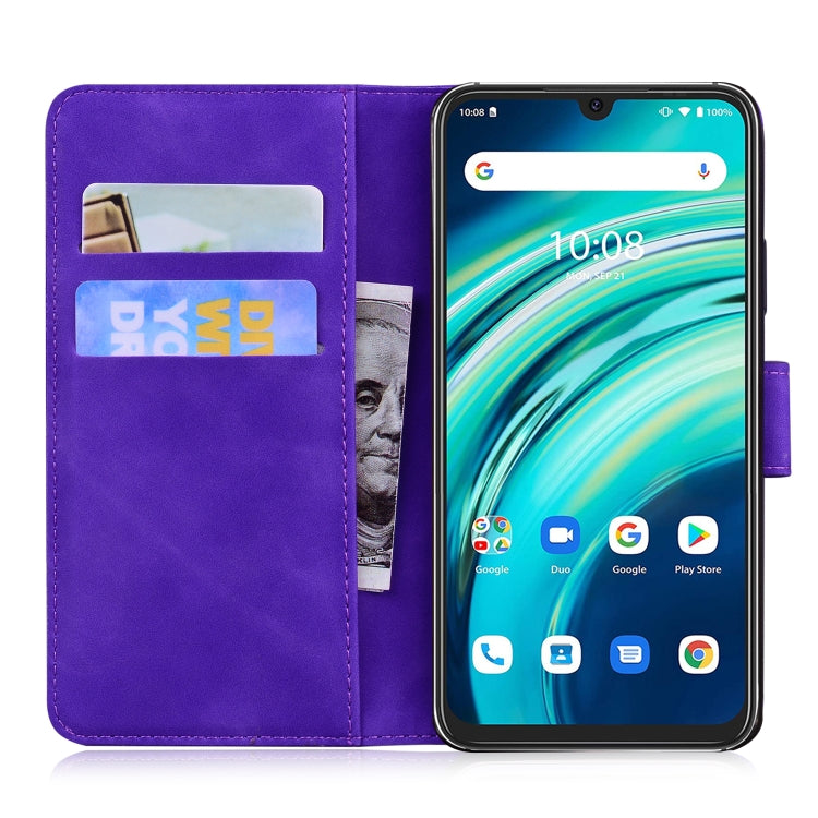 For UMIDIGI A9 Pro Skin Feel Pure Color Flip Leather Phone Case