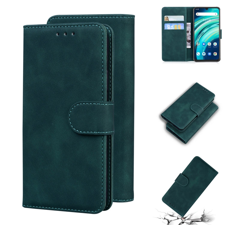 For UMIDIGI A9 Pro Skin Feel Pure Color Flip Leather Phone Case