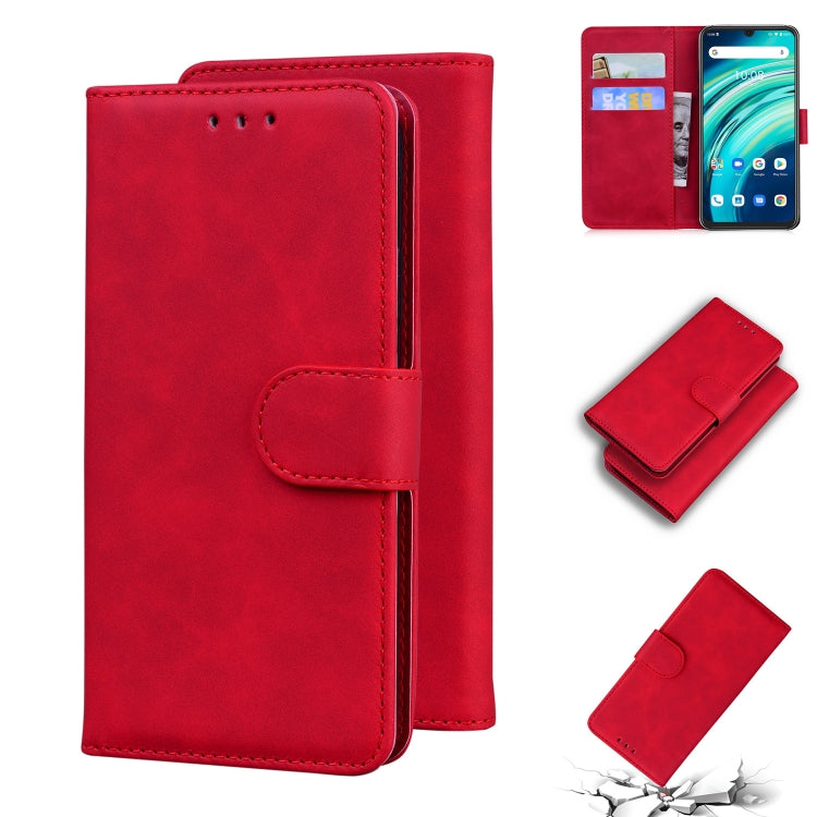 For UMIDIGI A9 Pro Skin Feel Pure Color Flip Leather Phone Case
