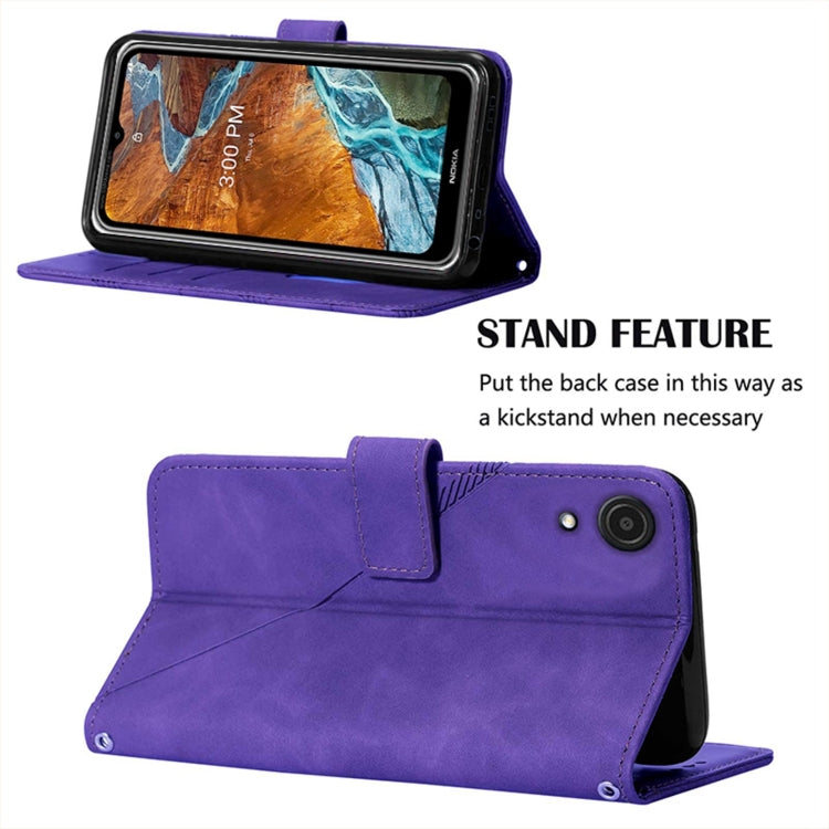 For Samsung Galaxy A03 Core Crossbody 3D Embossed Flip Leather Phone Case
