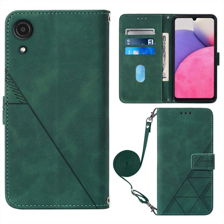 For Samsung Galaxy A03 Core Crossbody 3D Embossed Flip Leather Phone Case