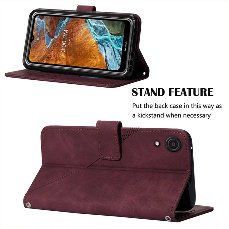 For Samsung Galaxy A03 Core Crossbody 3D Embossed Flip Leather Phone Case