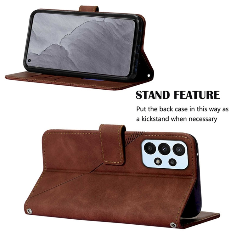 For Samsung Galaxy A23 5G Crossbody 3D Embossed Flip Leather Phone Case