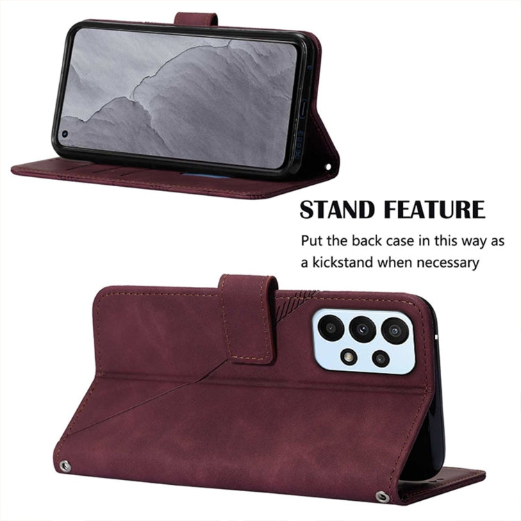 For Samsung Galaxy A23 5G Crossbody 3D Embossed Flip Leather Phone Case