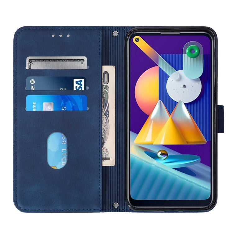 For Samsung Galaxy A11 / M11 Crossbody 3D Embossed Flip Leather Phone Case