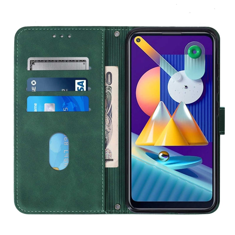 For Samsung Galaxy A11 / M11 Crossbody 3D Embossed Flip Leather Phone Case