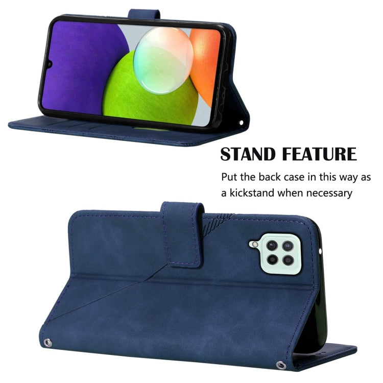 For Samsung Galaxy A22 4G EU/M32 International Crossbody 3D Embossed Flip Leather Phone Case