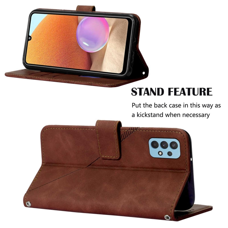 For Samsung Galaxy A32 4G EU Version Crossbody 3D Embossed Flip Leather Phone Case