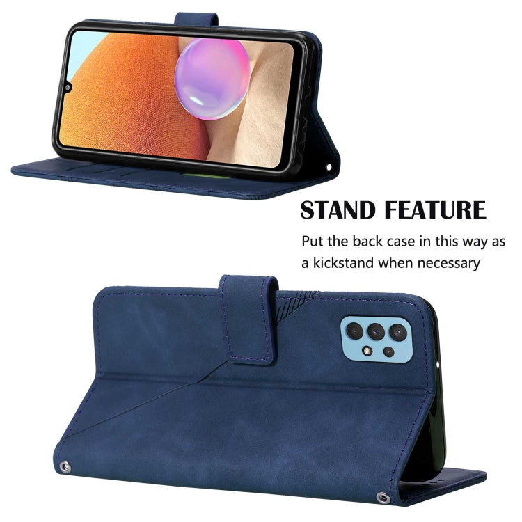 For Samsung Galaxy A32 4G EU Version Crossbody 3D Embossed Flip Leather Phone Case