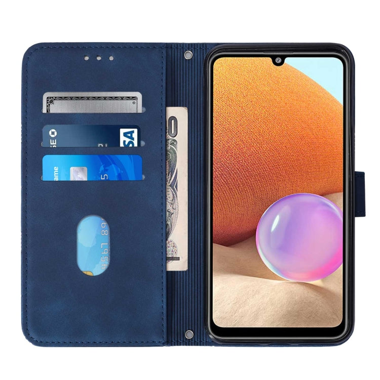 For Samsung Galaxy A32 4G EU Version Crossbody 3D Embossed Flip Leather Phone Case