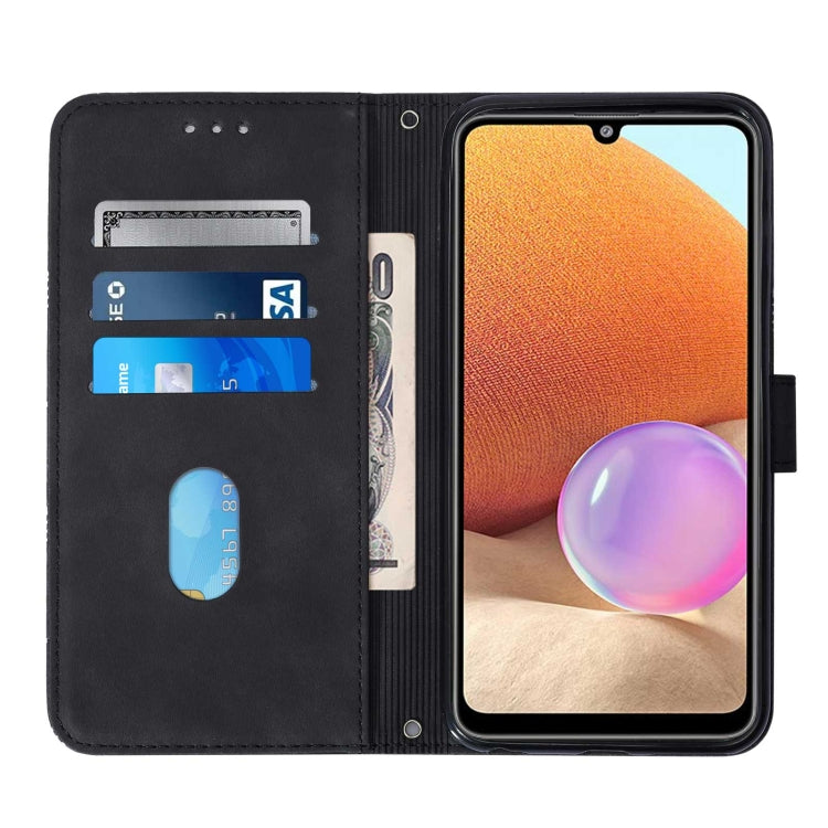 For Samsung Galaxy A32 4G EU Version Crossbody 3D Embossed Flip Leather Phone Case