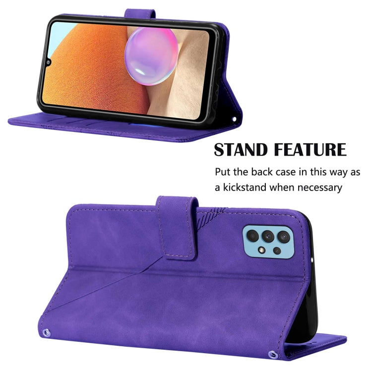 For Samsung Galaxy A32 4G EU Version Crossbody 3D Embossed Flip Leather Phone Case