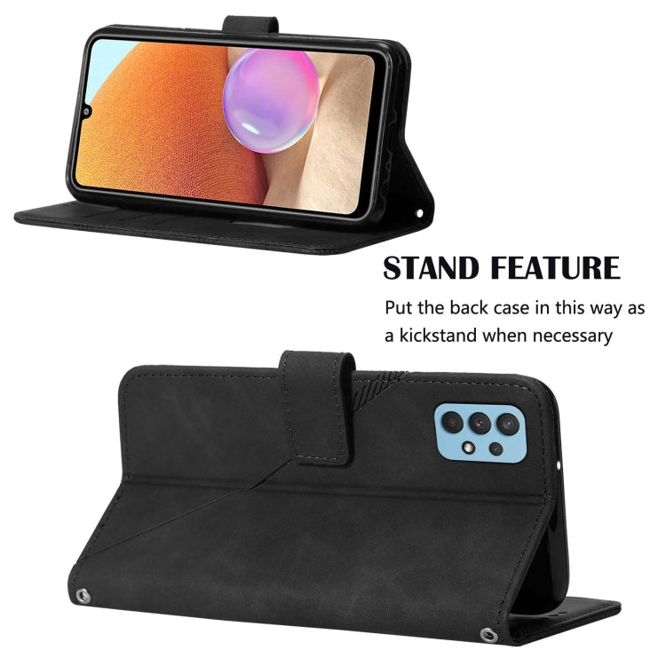 For Samsung Galaxy A32 4G EU Version Crossbody 3D Embossed Flip Leather Phone Case