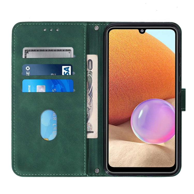 For Samsung Galaxy A32 4G EU Version Crossbody 3D Embossed Flip Leather Phone Case