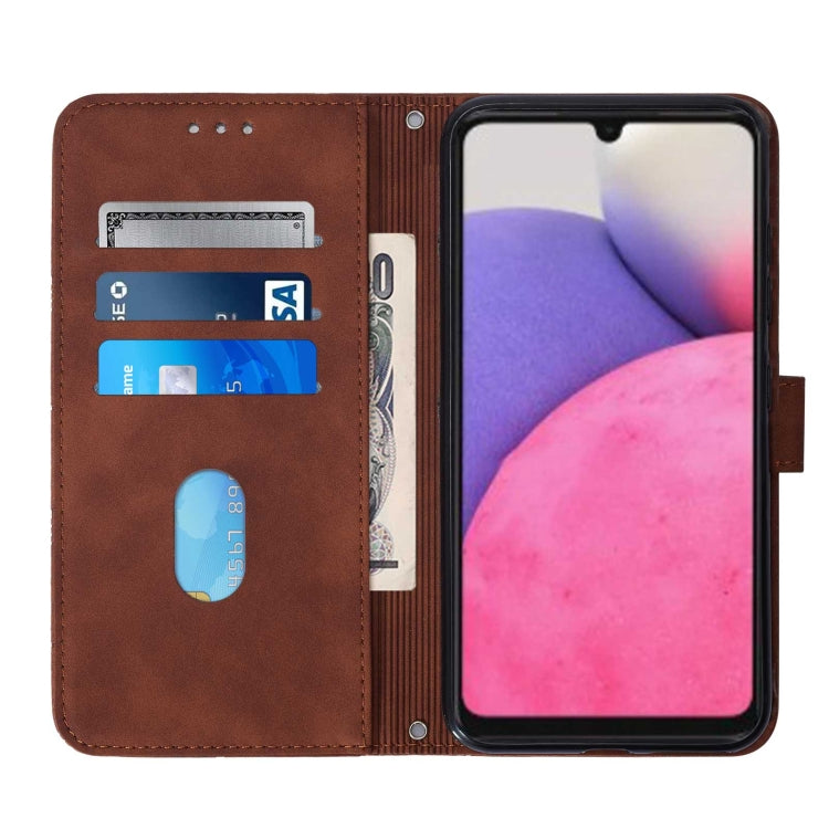 For Samsung Galaxy A33 5G Crossbody 3D Embossed Flip Leather Phone Case