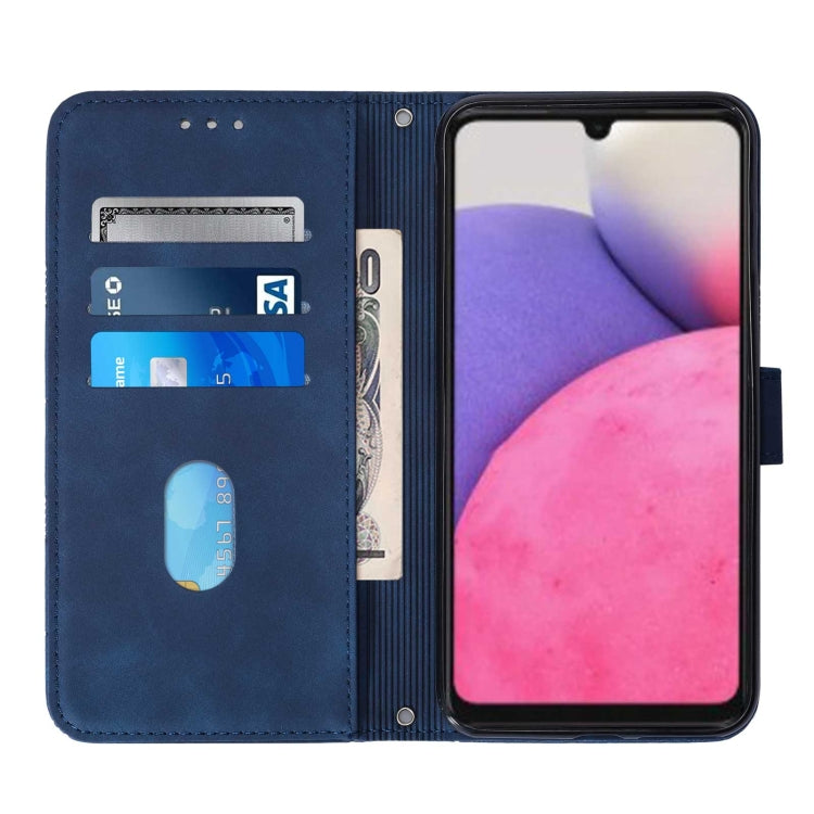 For Samsung Galaxy A33 5G Crossbody 3D Embossed Flip Leather Phone Case