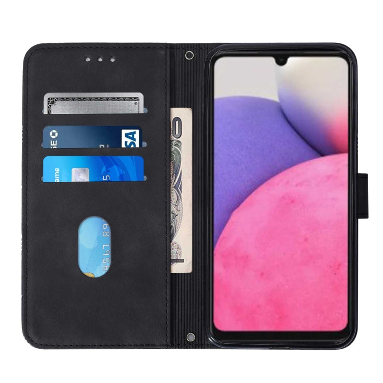 For Samsung Galaxy A33 5G Crossbody 3D Embossed Flip Leather Phone Case