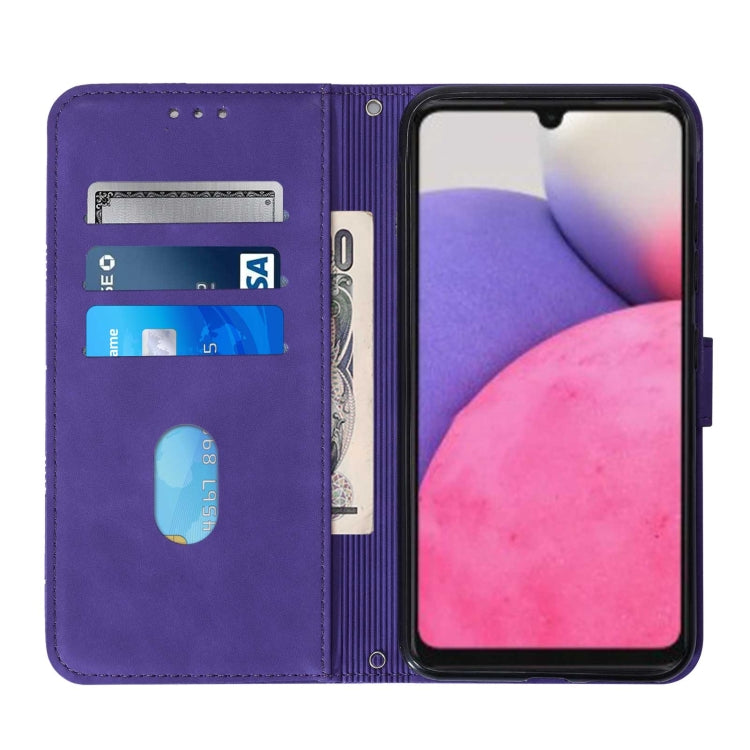 For Samsung Galaxy A33 5G Crossbody 3D Embossed Flip Leather Phone Case