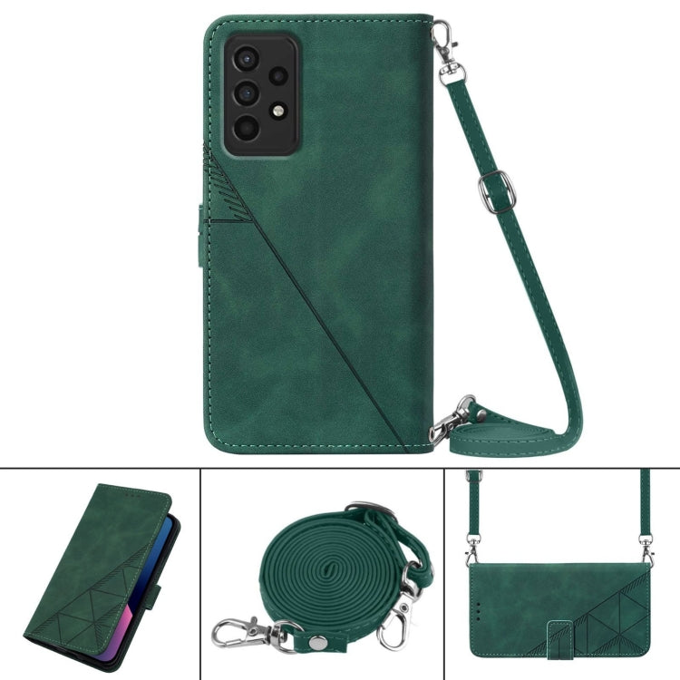 For Samsung Galaxy A33 5G Crossbody 3D Embossed Flip Leather Phone Case