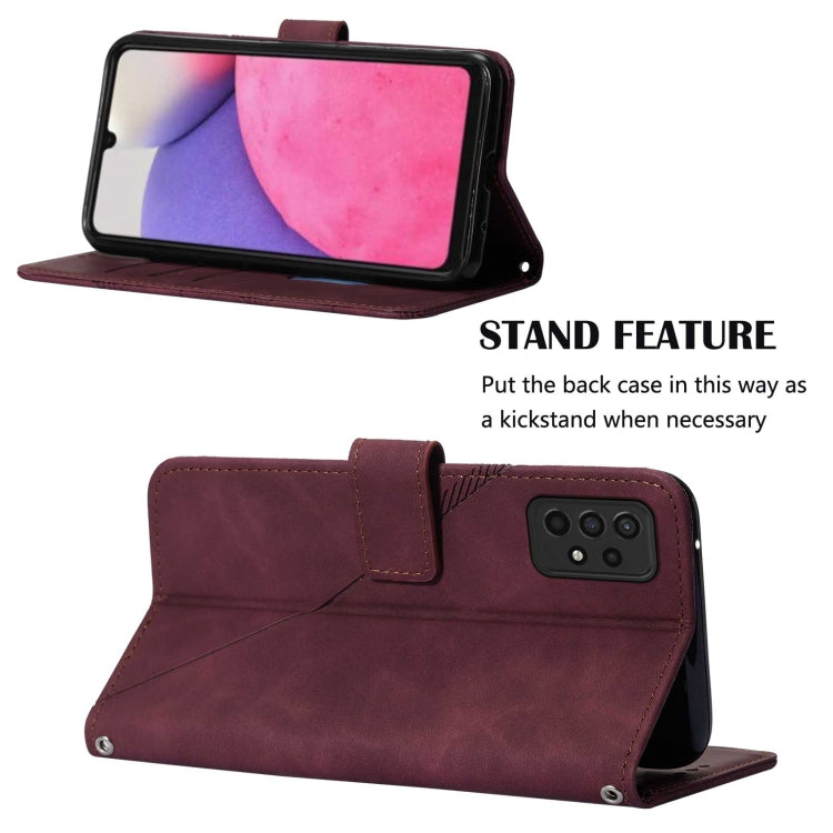 For Samsung Galaxy A33 5G Crossbody 3D Embossed Flip Leather Phone Case