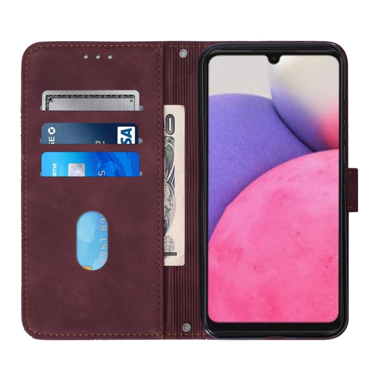 For Samsung Galaxy A33 5G Crossbody 3D Embossed Flip Leather Phone Case
