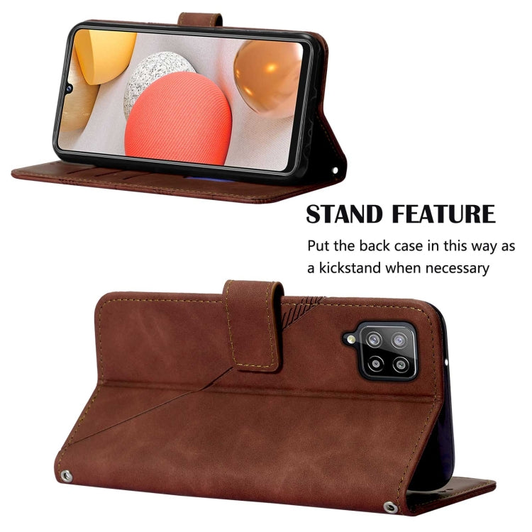 For Samsung Galaxy A42 5G Crossbody 3D Embossed Flip Leather Phone Case