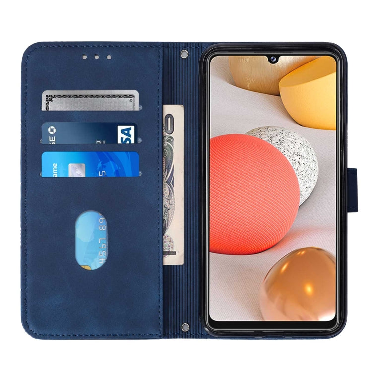 For Samsung Galaxy A42 5G Crossbody 3D Embossed Flip Leather Phone Case