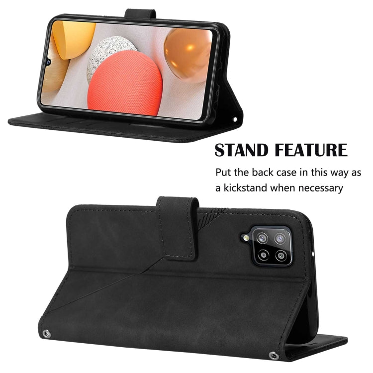 For Samsung Galaxy A42 5G Crossbody 3D Embossed Flip Leather Phone Case