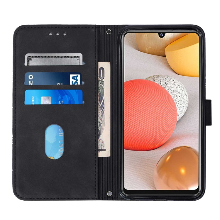For Samsung Galaxy A42 5G Crossbody 3D Embossed Flip Leather Phone Case