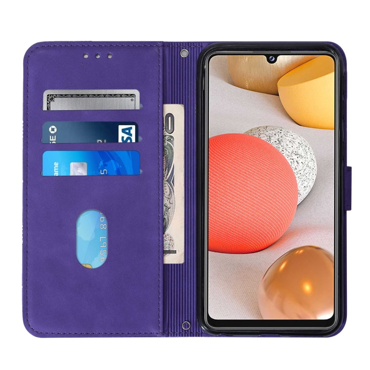 For Samsung Galaxy A42 5G Crossbody 3D Embossed Flip Leather Phone Case