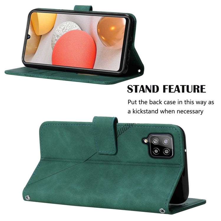 For Samsung Galaxy A42 5G Crossbody 3D Embossed Flip Leather Phone Case