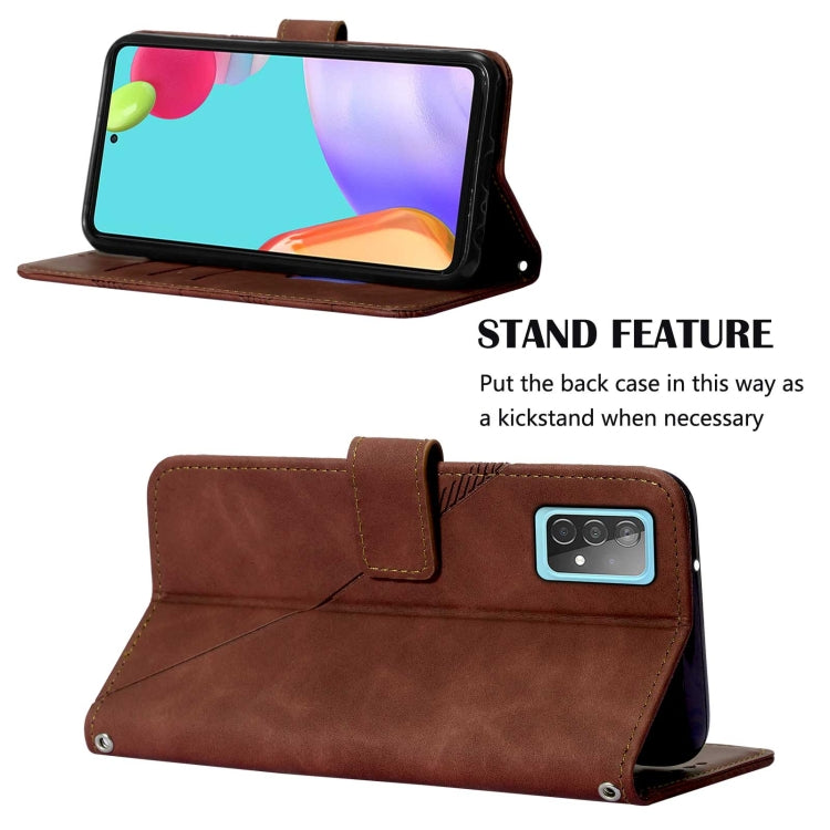 For Samsung Galaxy A52 4G / 5G Crossbody 3D Embossed Flip Leather Phone Case