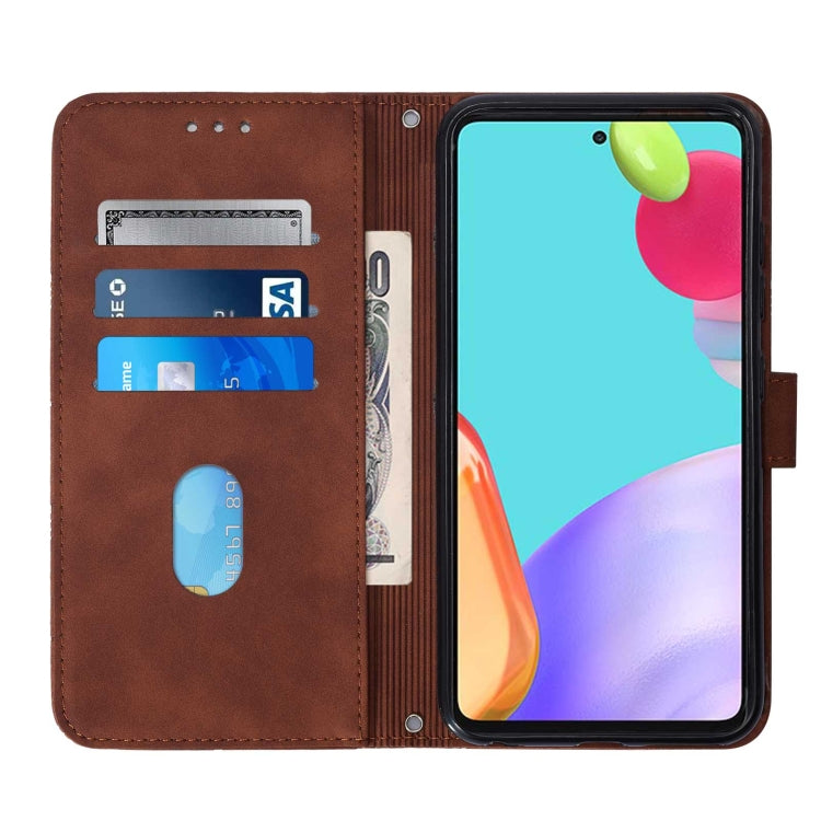 For Samsung Galaxy A52 4G / 5G Crossbody 3D Embossed Flip Leather Phone Case