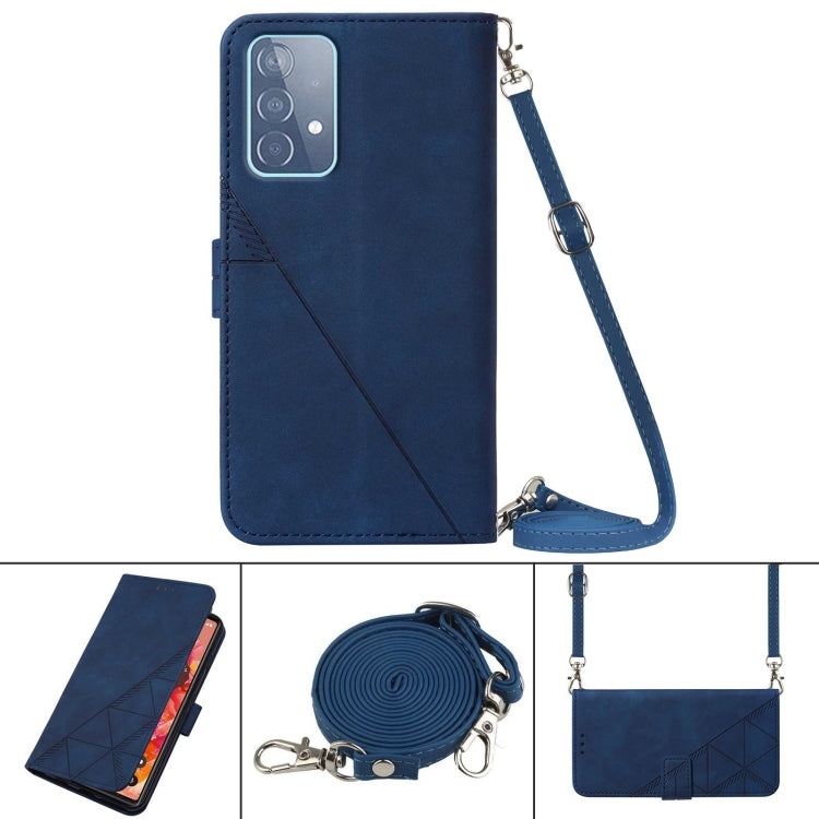 For Samsung Galaxy A52 4G / 5G Crossbody 3D Embossed Flip Leather Phone Case