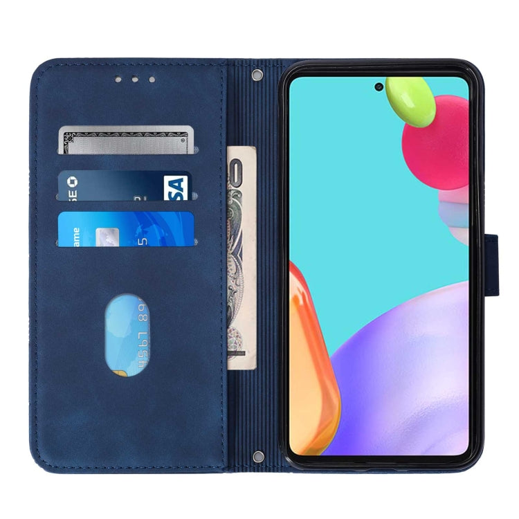 For Samsung Galaxy A52 4G / 5G Crossbody 3D Embossed Flip Leather Phone Case