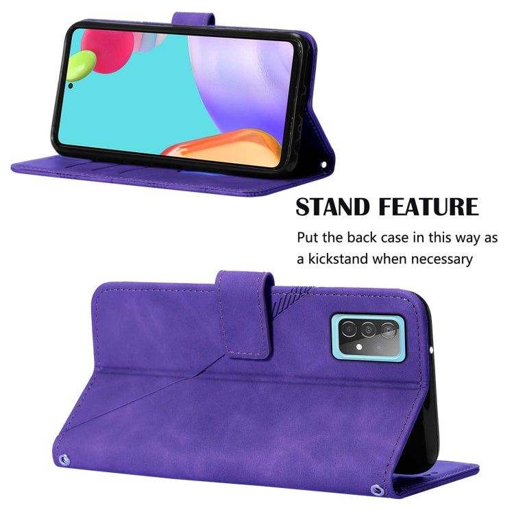 For Samsung Galaxy A52 4G / 5G Crossbody 3D Embossed Flip Leather Phone Case