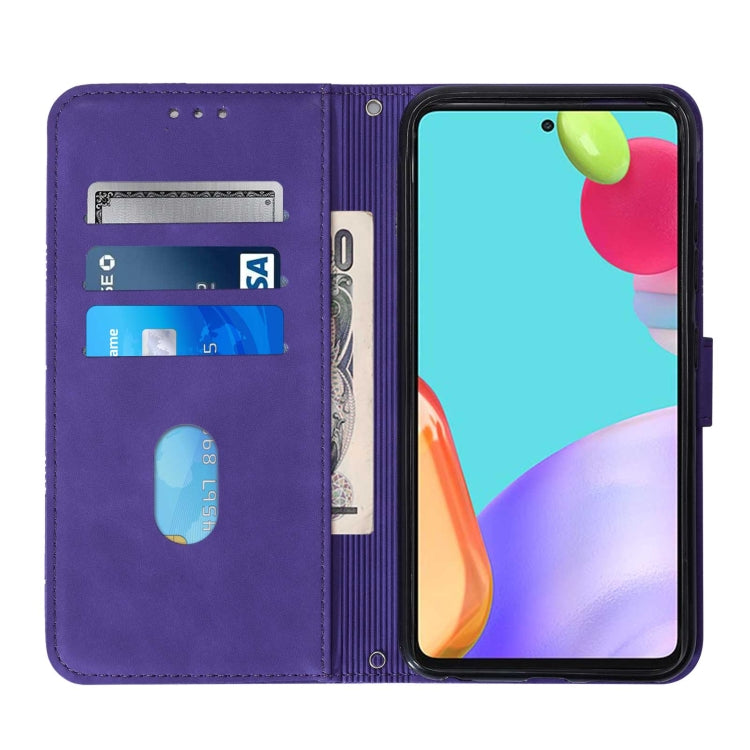 For Samsung Galaxy A52 4G / 5G Crossbody 3D Embossed Flip Leather Phone Case