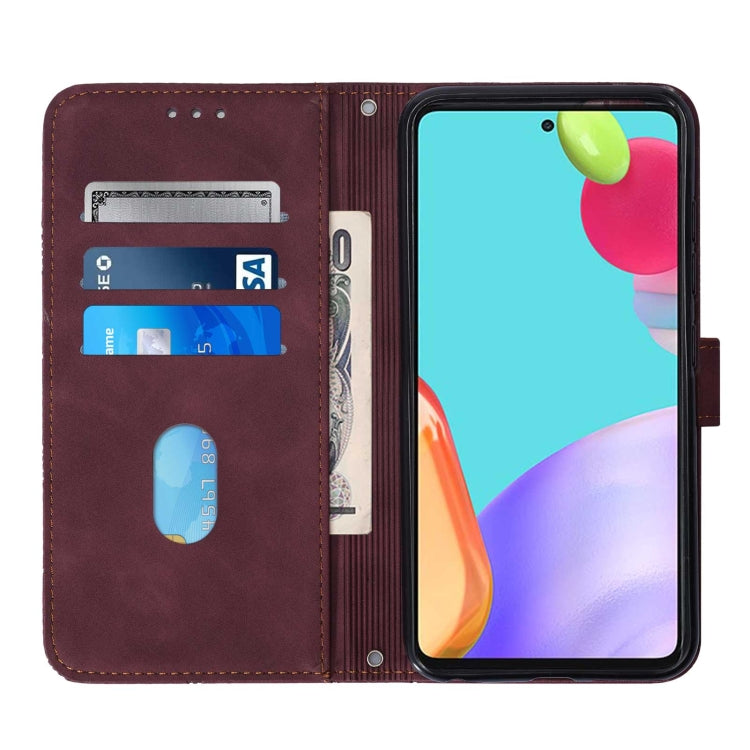 For Samsung Galaxy A52 4G / 5G Crossbody 3D Embossed Flip Leather Phone Case