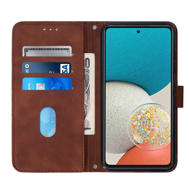 For Samsung Galaxy A53 5G Crossbody 3D Embossed Flip Leather Phone Case