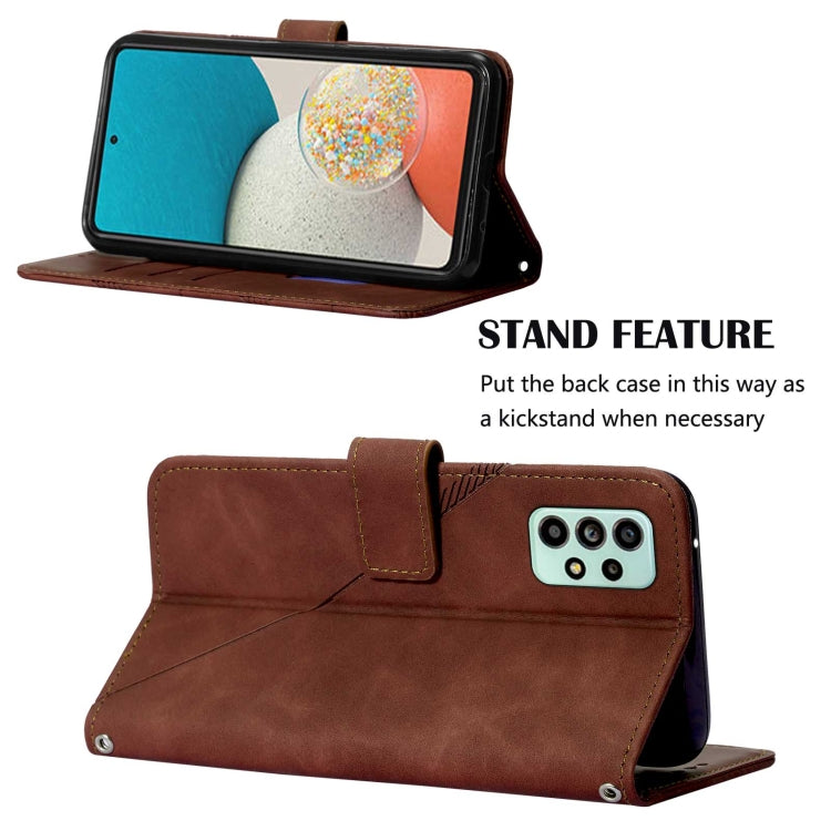 For Samsung Galaxy A53 5G Crossbody 3D Embossed Flip Leather Phone Case