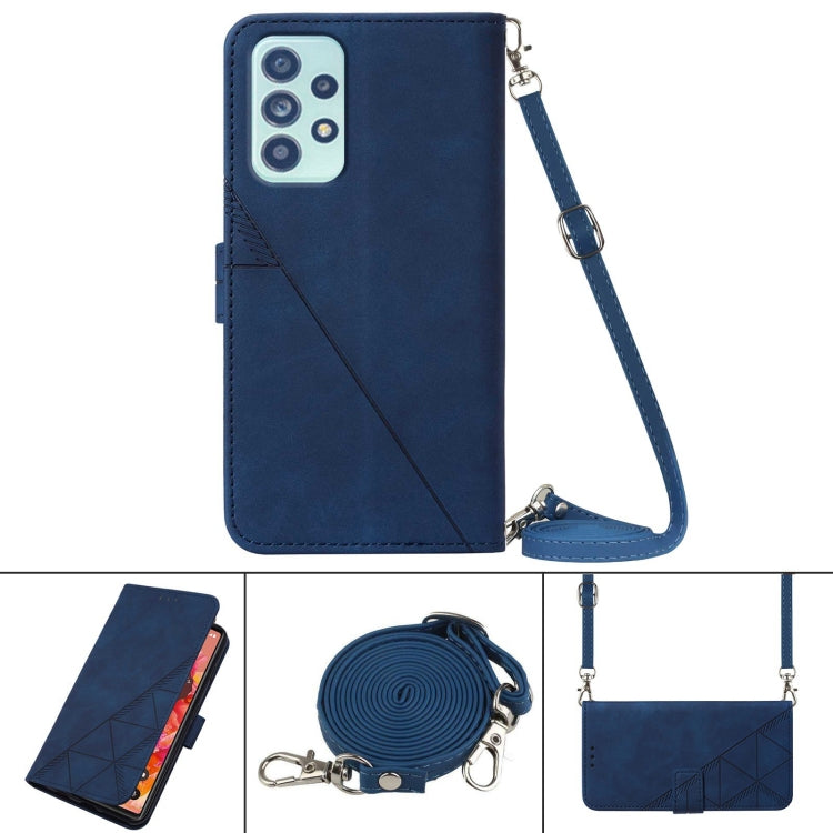 For Samsung Galaxy A53 5G Crossbody 3D Embossed Flip Leather Phone Case