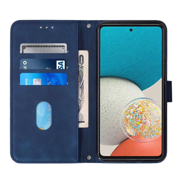 For Samsung Galaxy A53 5G Crossbody 3D Embossed Flip Leather Phone Case