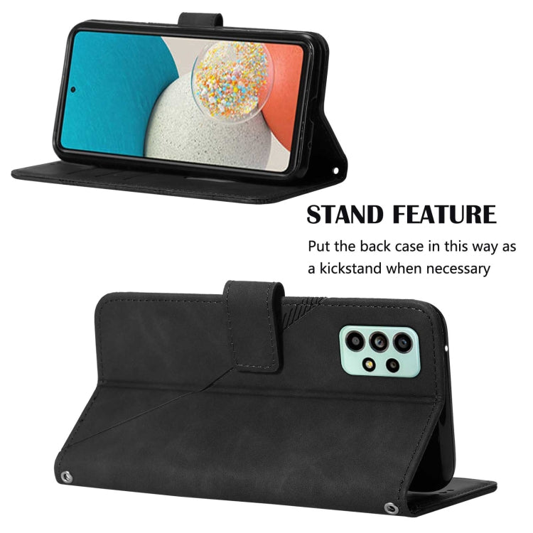 For Samsung Galaxy A53 5G Crossbody 3D Embossed Flip Leather Phone Case
