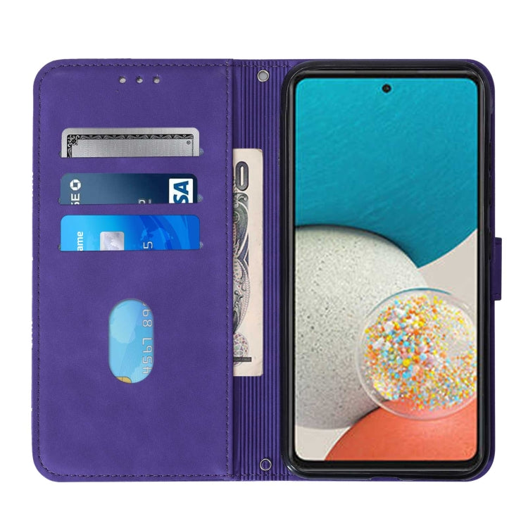 For Samsung Galaxy A53 5G Crossbody 3D Embossed Flip Leather Phone Case