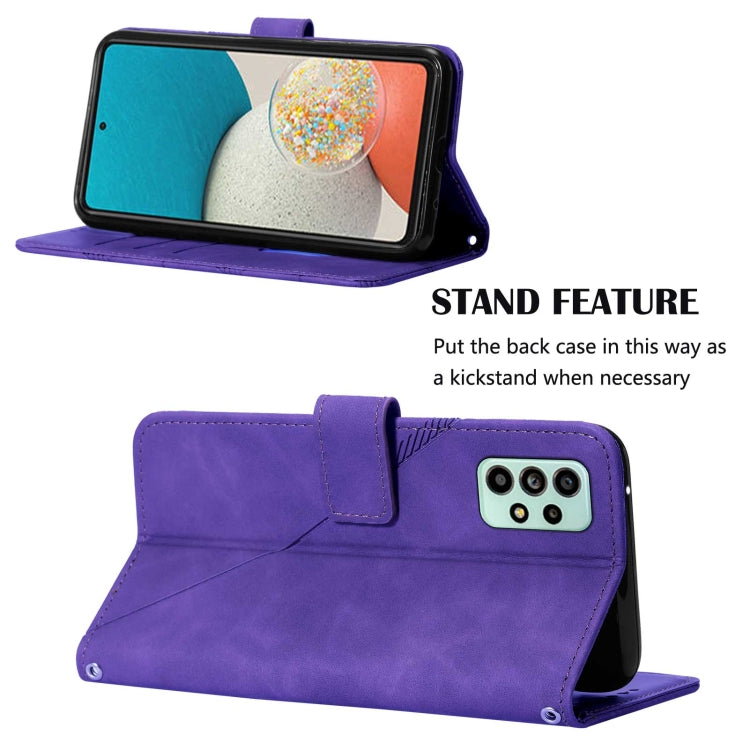 For Samsung Galaxy A53 5G Crossbody 3D Embossed Flip Leather Phone Case