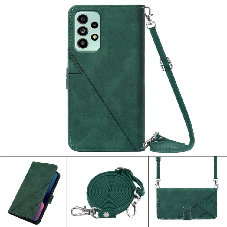 For Samsung Galaxy A53 5G Crossbody 3D Embossed Flip Leather Phone Case